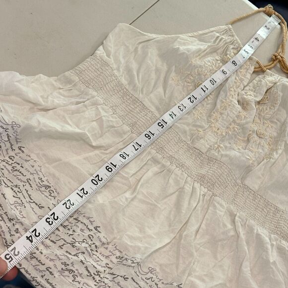 FREE‎ PEOPLE Vintage Y2K babydoll halter tank strappy boho womans 10 academia - Picture 13 of 13